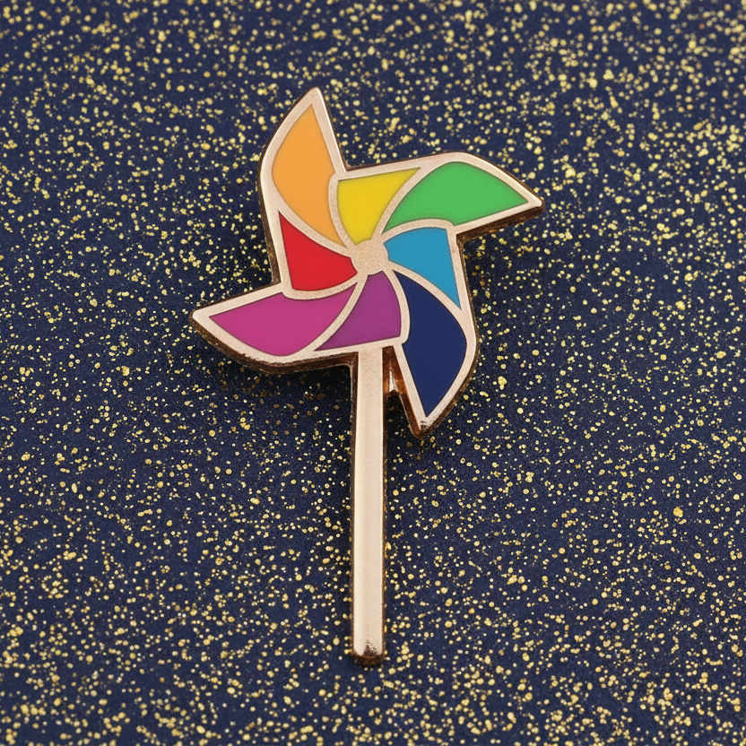 Pinwheel Four Mini Pin