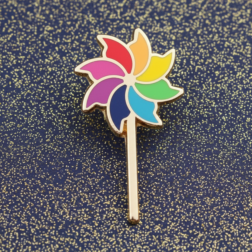Pinwheel Eight Mini Pin