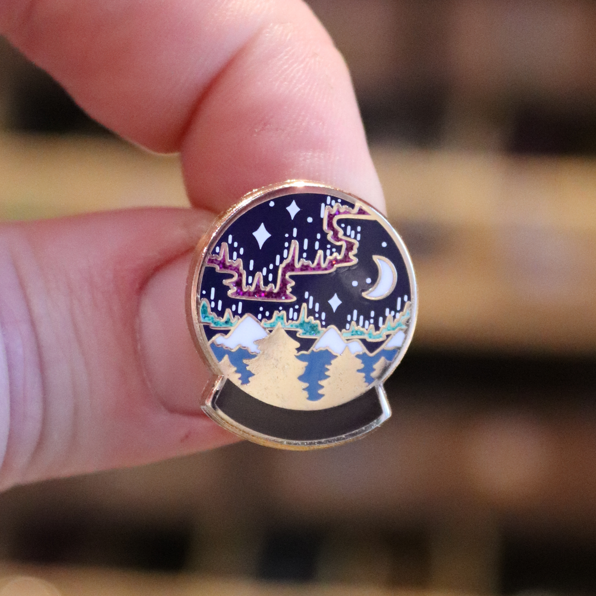 Snow Globe Mini Pin