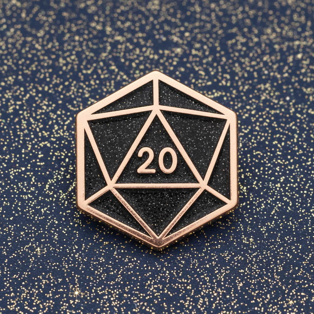 Black Dice D20 Mini Pin