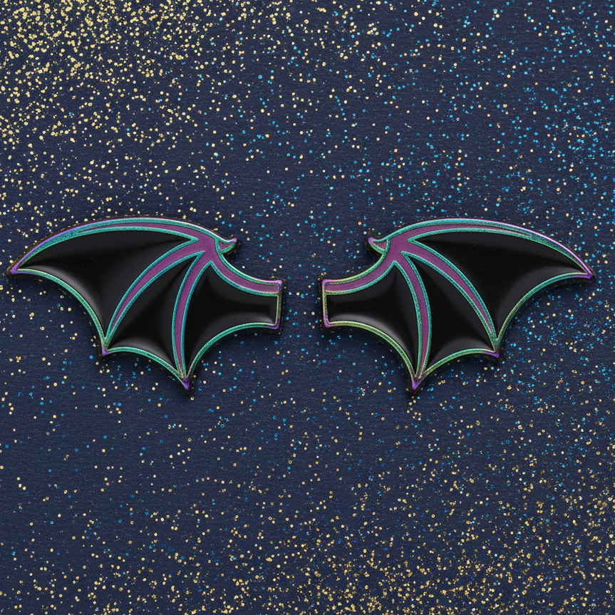 Black Dragon Wing Mini Pins