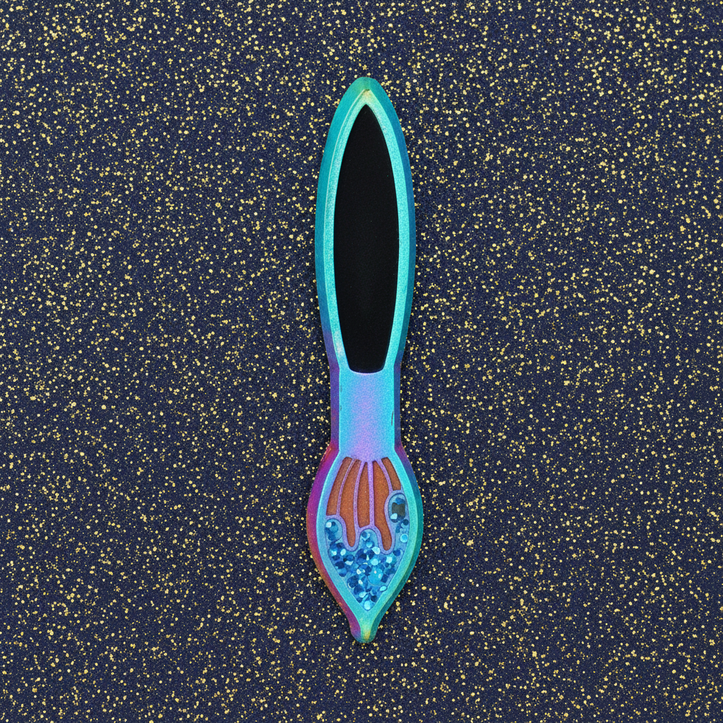 Black Paintbrush Mini Pin