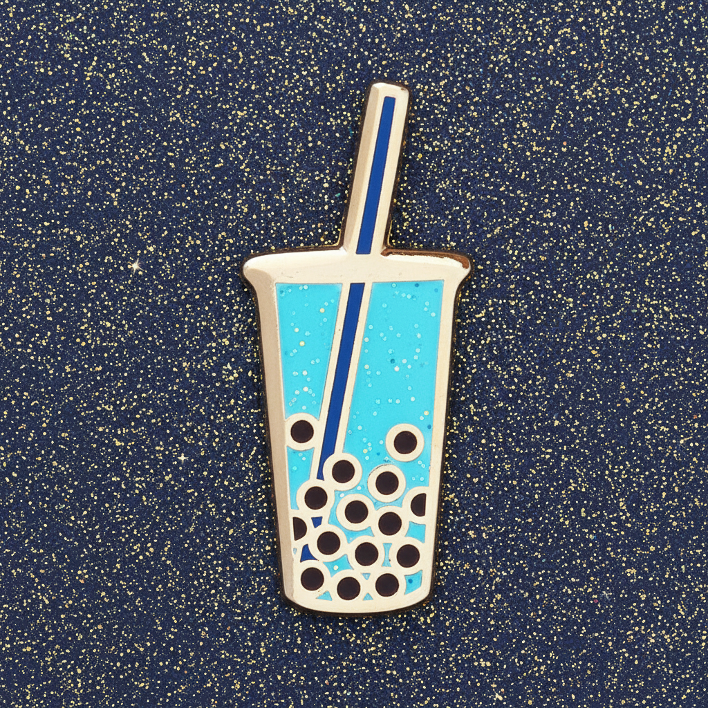 Blue Boba Mini Pin