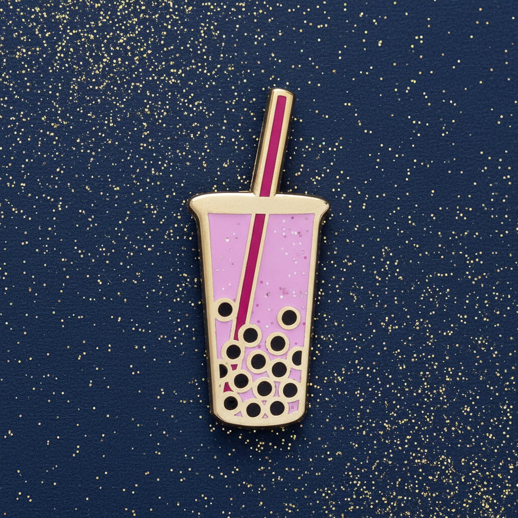 Pink Boba Mini Pin