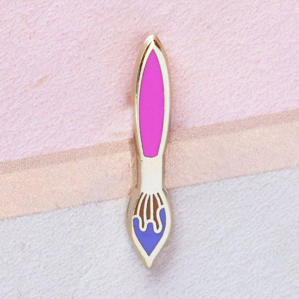 Pink Paintbrush Mini Pin