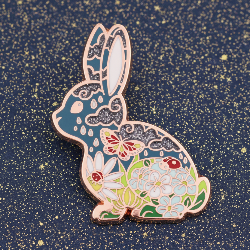 Spring Bunny Enamel Pin