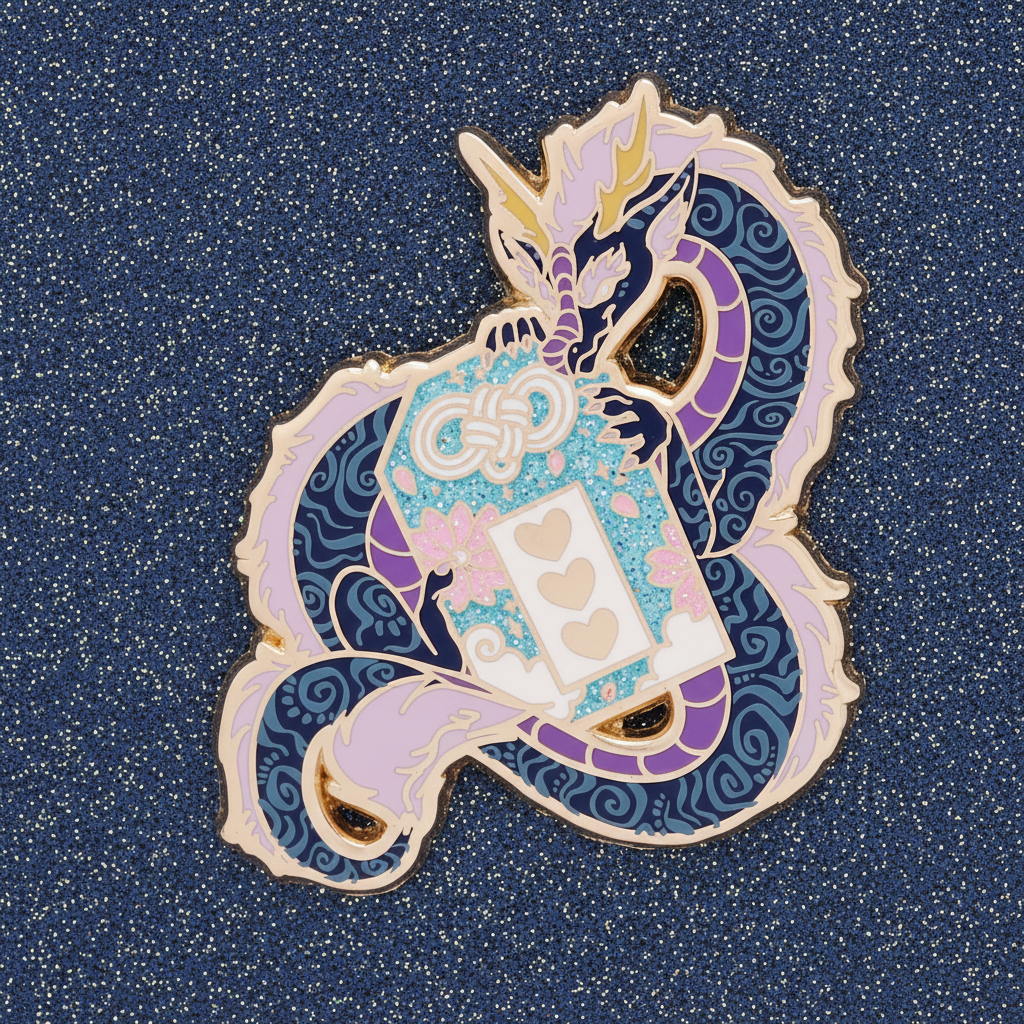 Charm Dragon Enamel Pin