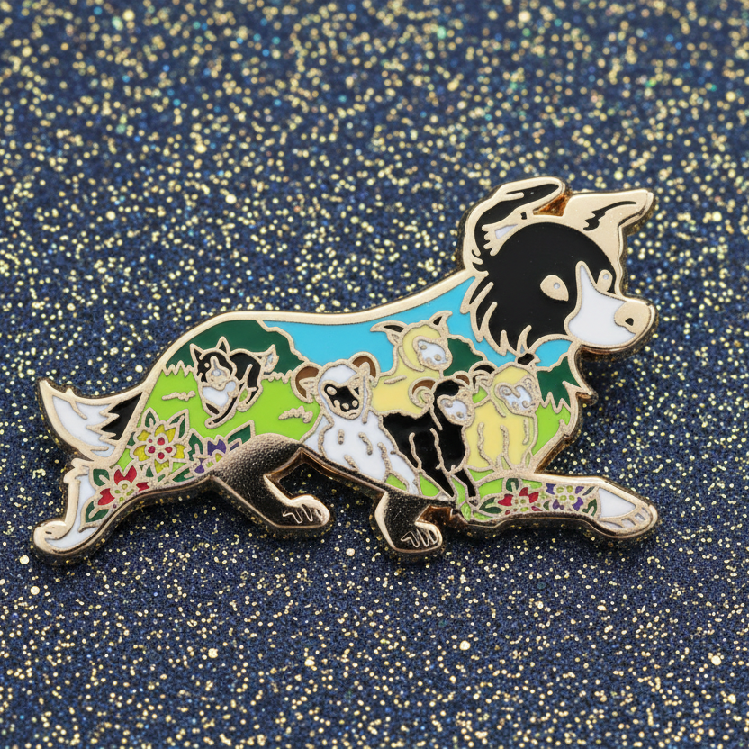 Collie Enamel Pin