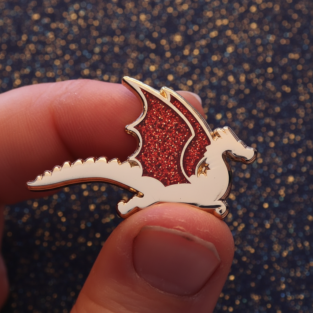 Dragon in Flight Enamel Pin Set