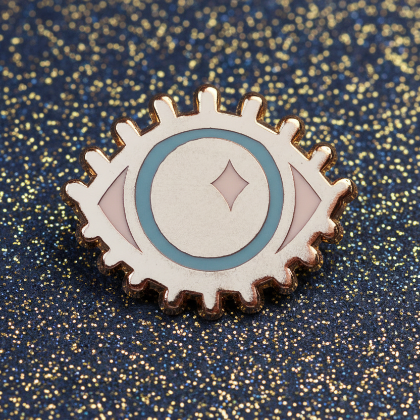 Gold Wide Eye Mini Pin
