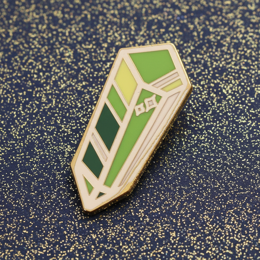 Green Crystal Mini Pin