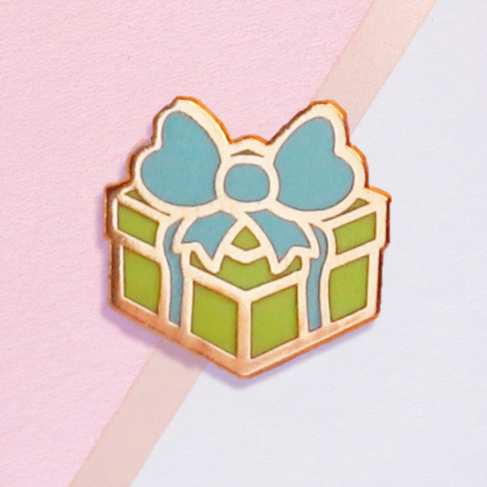 Green Present Mini Pin