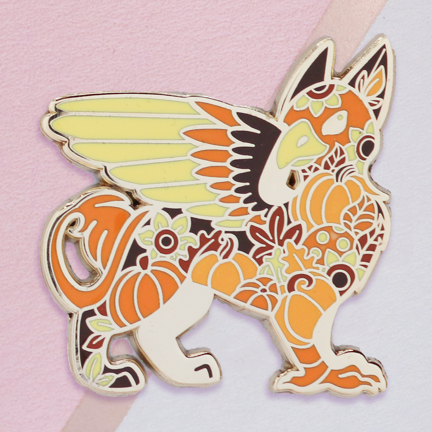Autumn Gryphon Enamel Pin
