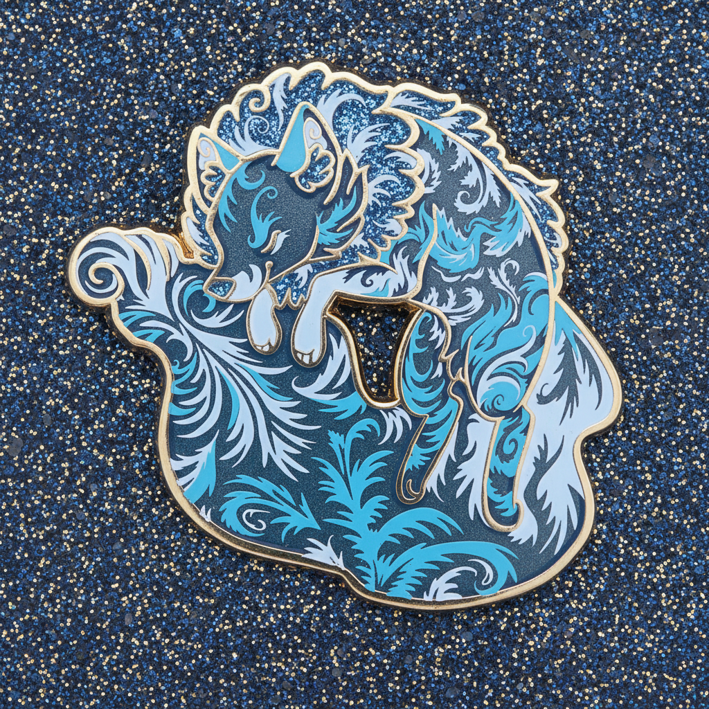 Ice Fox Enamel Pin