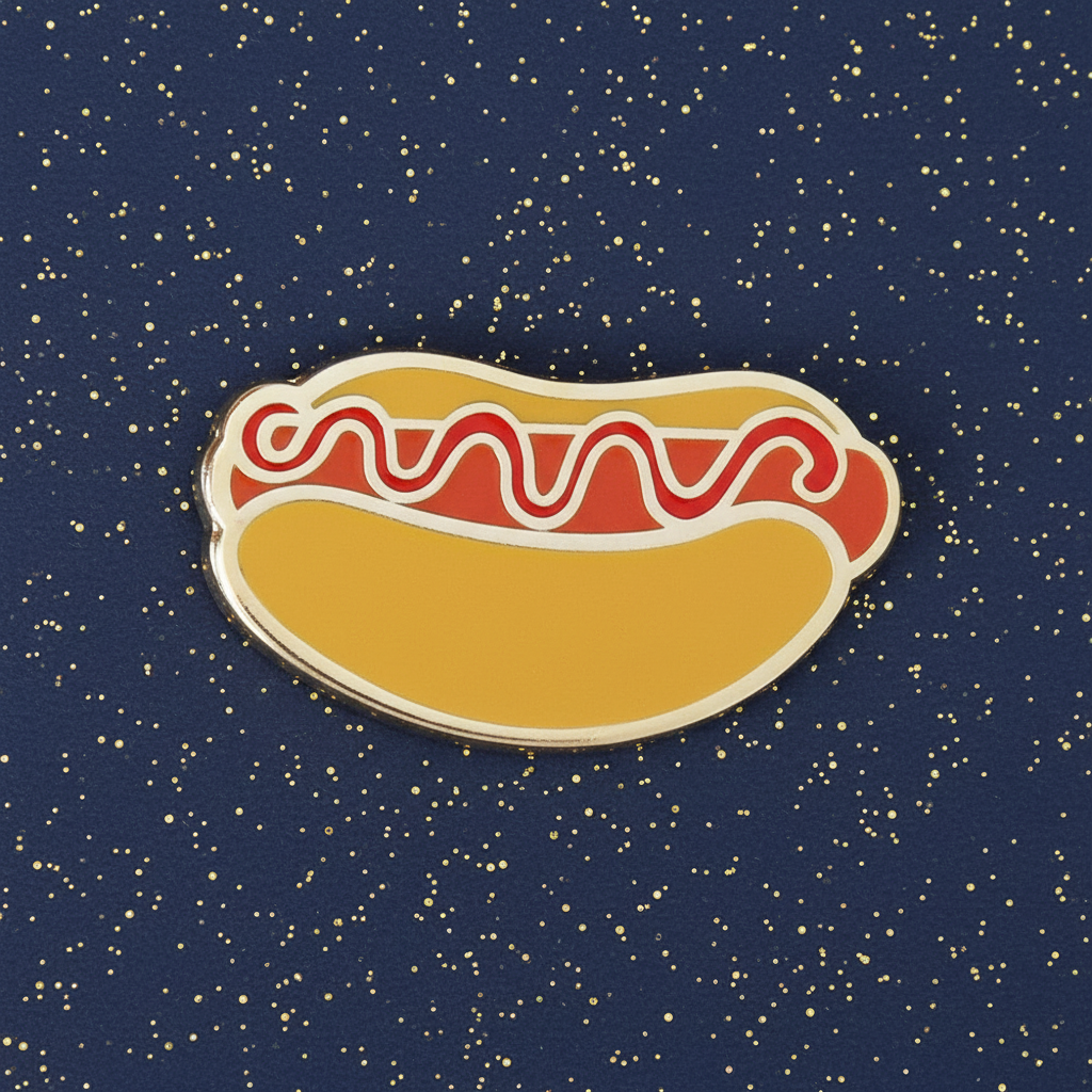Ketchup Hot Dog Mini Pin