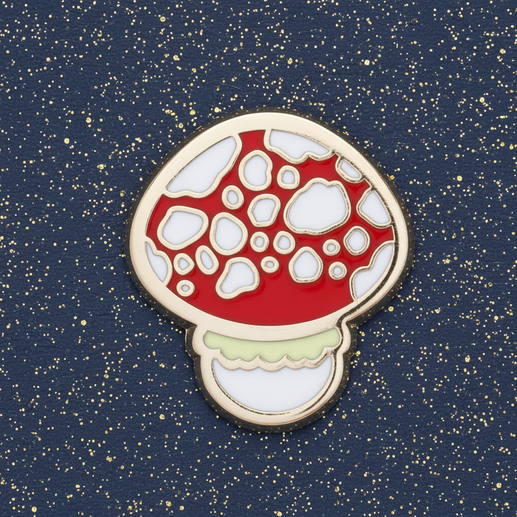 Red Mushroom Mini Pin