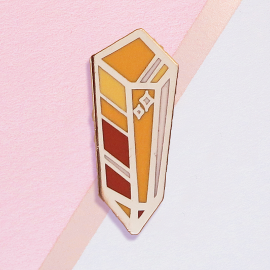 Orange Crystal Mini Pin