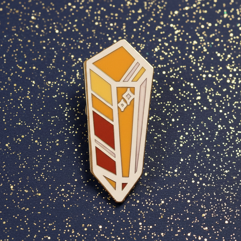 Orange Crystal Mini Pin