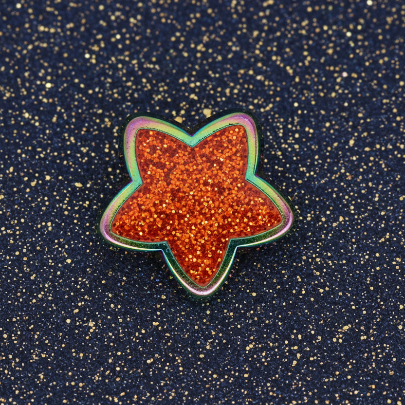 Orange Star Mini Pin