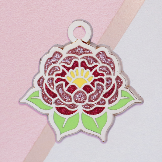 Peony Engraveable ID Pet Tag Charm
