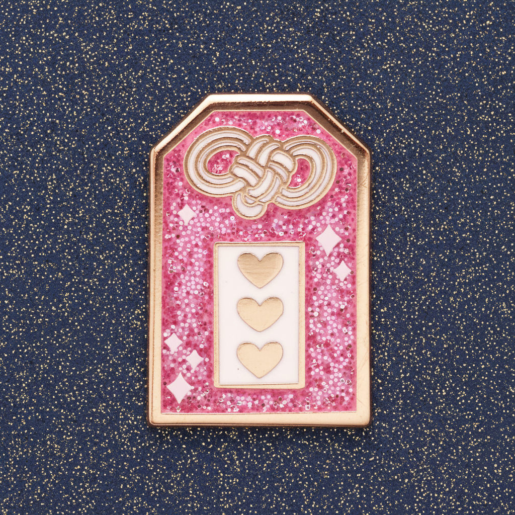 Pink Omamori Charm Mini Pin