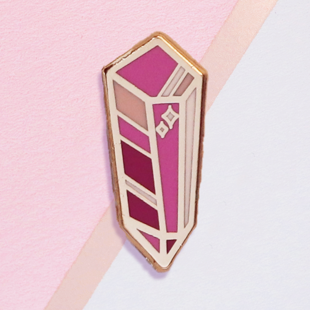 Pink Crystal Mini Pin