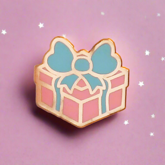 Pink Present Mini Pin