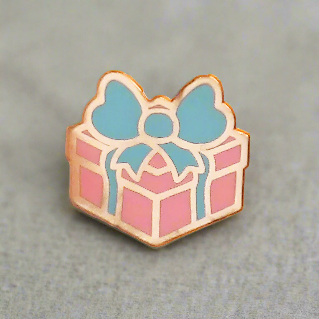 Pink Present Mini Pin