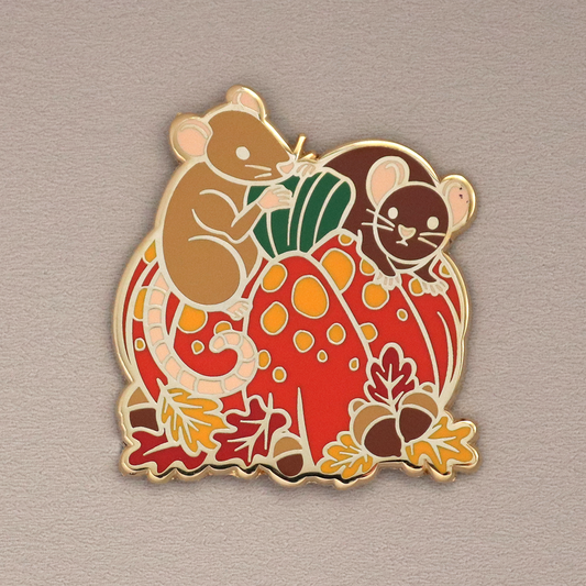 Pumpkin Rats Enamel Pin