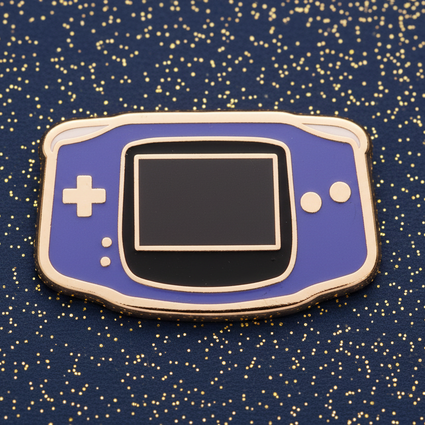 Purple Handheld Game Console Mini Pin