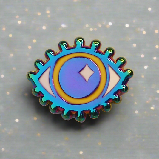 Rainbow Wide Eye Mini Pin