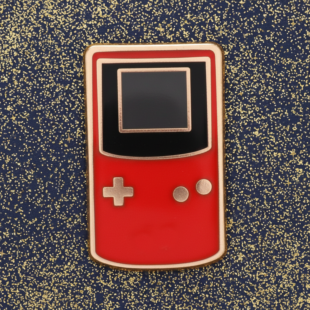 Red Handheld Game Console Mini Pin