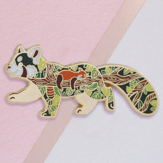 Red Panda Enamel Pin