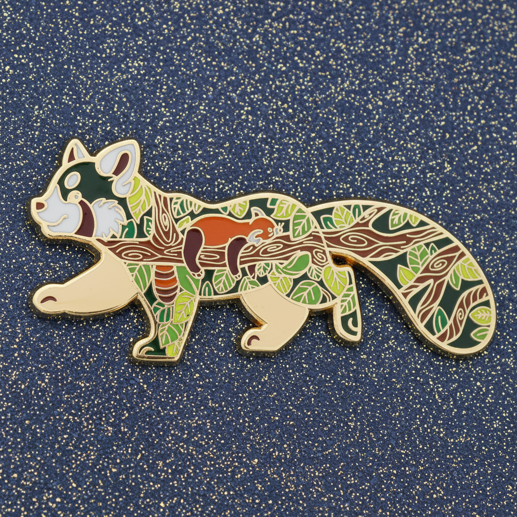 Red Panda Enamel Pin