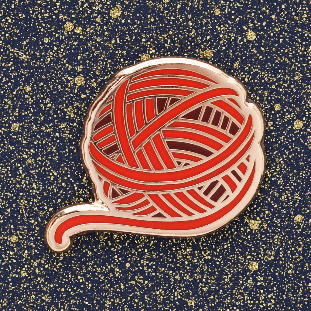 Red Yarn Mini Pin