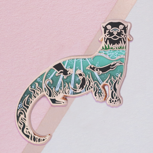 River Otter Enamel Pin