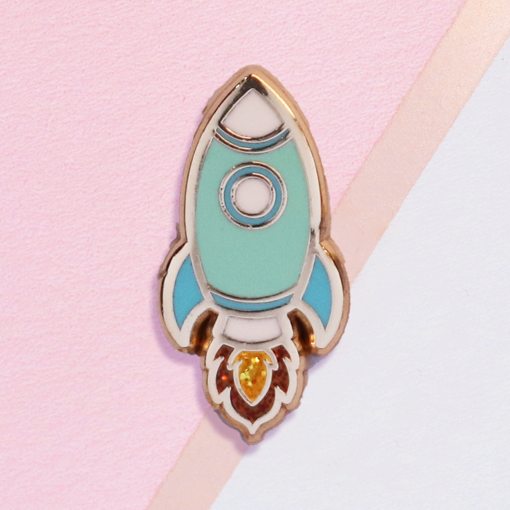 Space Rocket Mini Pin