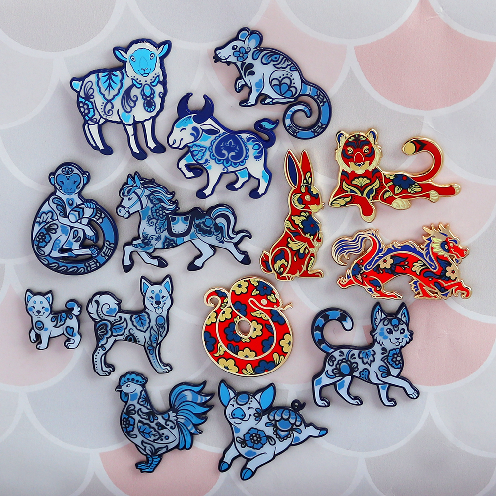 Red Puppy Mini Enamel Pin