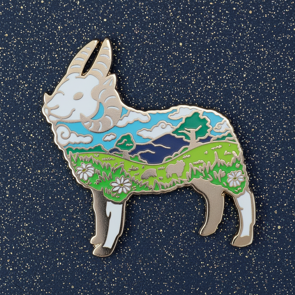 Jacob's Sheep Enamel Pin