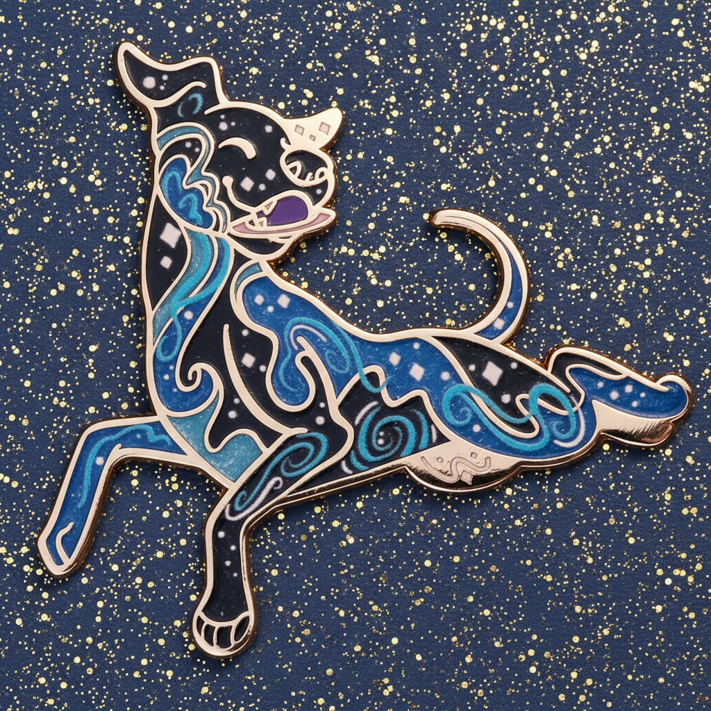 Space Labrador Enamel Pin
