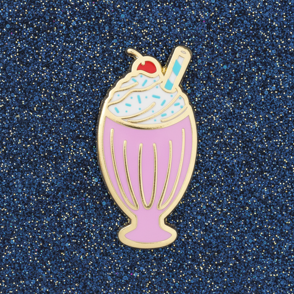 Strawberry Milkshake Mini Pin