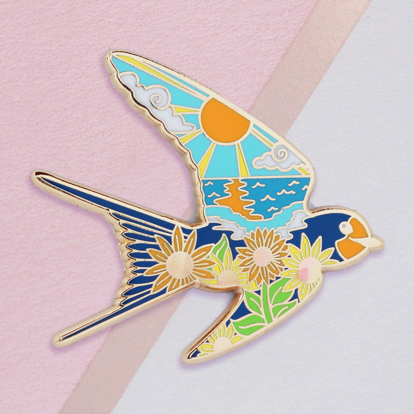 Swallow Summer Enamel Pin