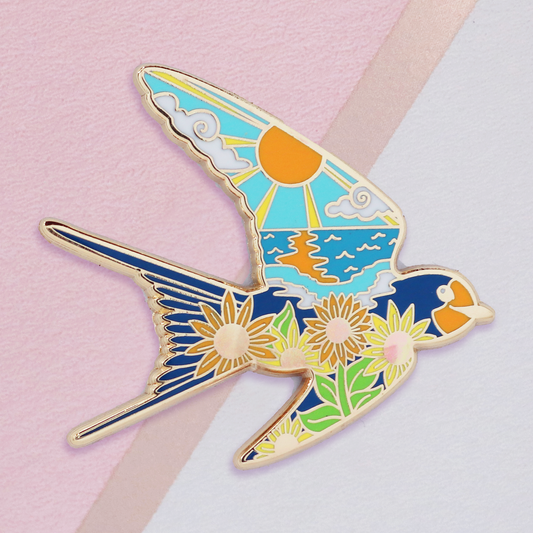 Swallow Summer Enamel Pin