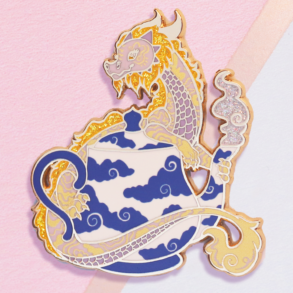 Teapot Dragon Enamel Pin