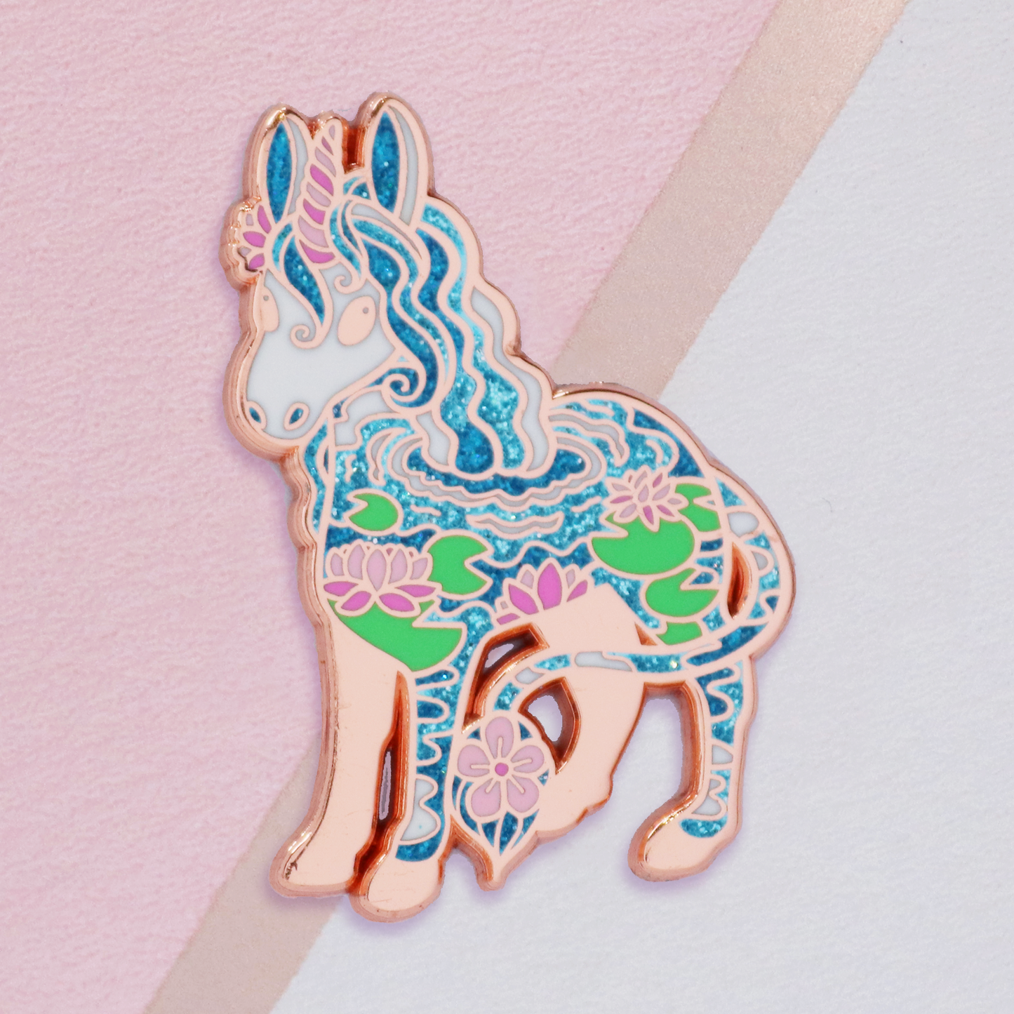 Unicorn Waterfall Enamel Pin
