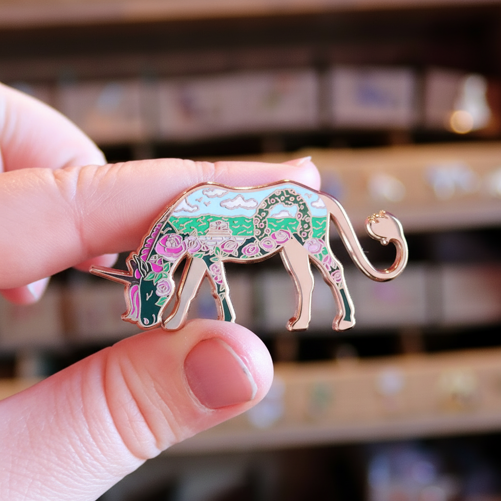 Unicorn Garden Enamel Pin