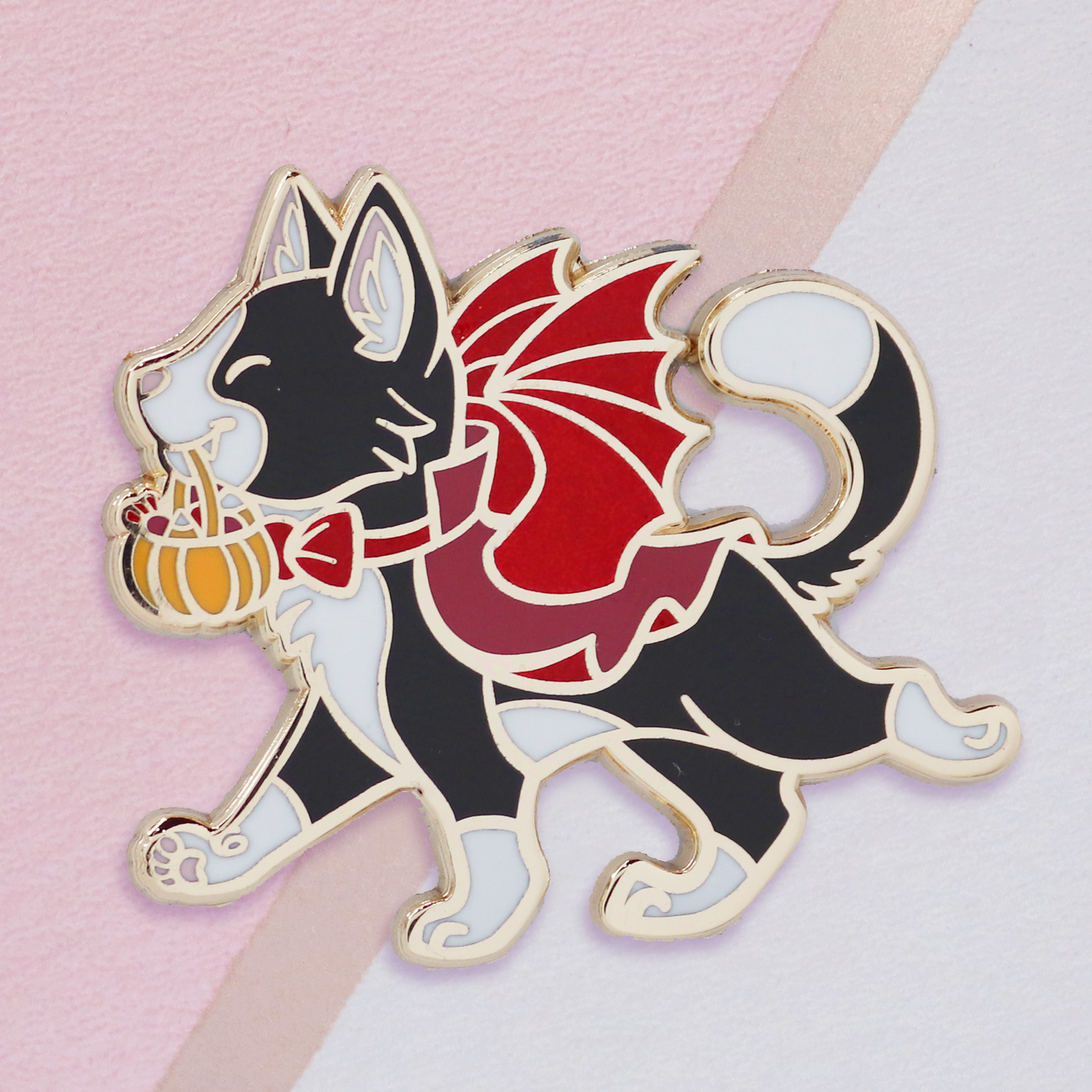 Vampire Kitty Enamel Pin