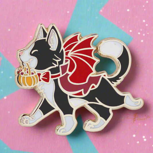 Vampire Kitty Enamel Pin