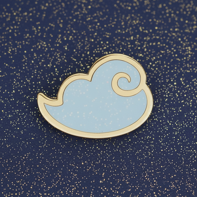 White Little Cloud Mini Pin