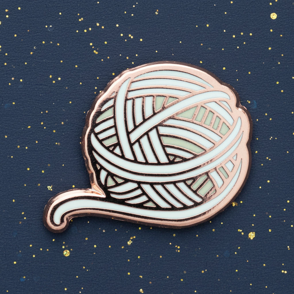 White Yarn Mini Pin